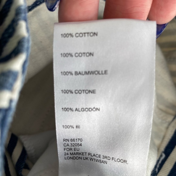 NWT Urban Outfitters BDG super high rise striped trouser shorts 100% cotton - Picture 9 of 13